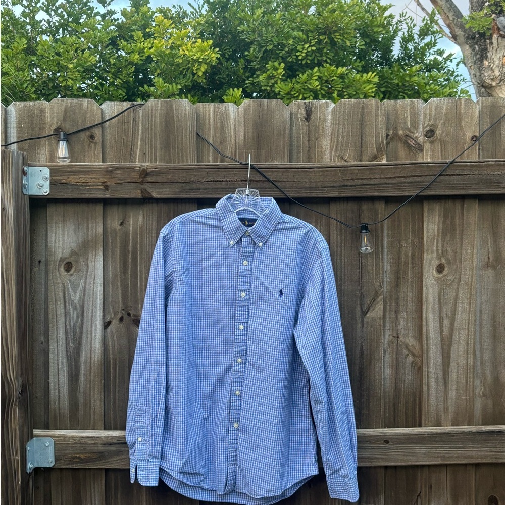 Polo Ralph Lauren Blue Checkered Button Down Shirt